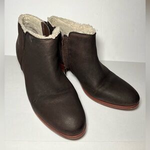 Sam Edelman Petty Leather Dainty Ankle booties in coffee women’s sz 10